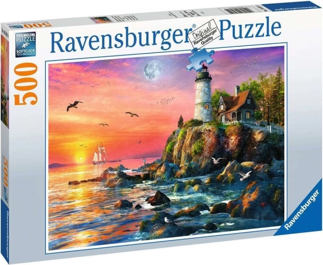 Puzzle Ravensburger Far cu apus de soare 500 piese