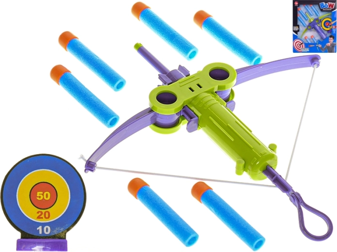 Arbaletă pentru copii cu țintă și proiectile din spumă