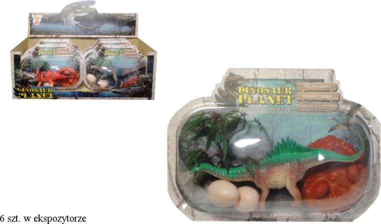 Figurină dinozaur cu cuib și ouă