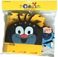 Metr de creștere pentru copii Krtek – galben, din spumă, 5 piese