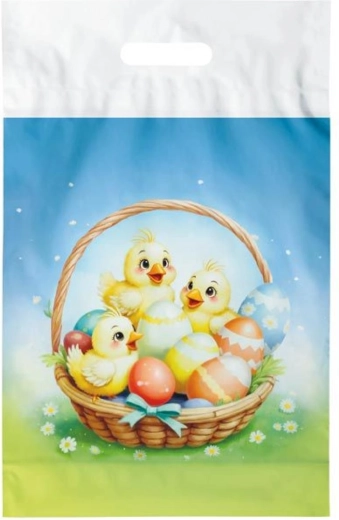 Pungă de plastic de Paște L 30 × 46 cm