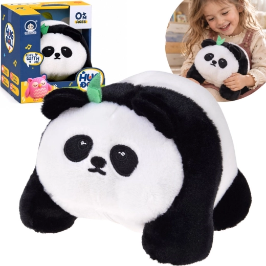 Panda interactivă de pluș Hop Hop cu înregistrare, vibrații și 30 de melodii