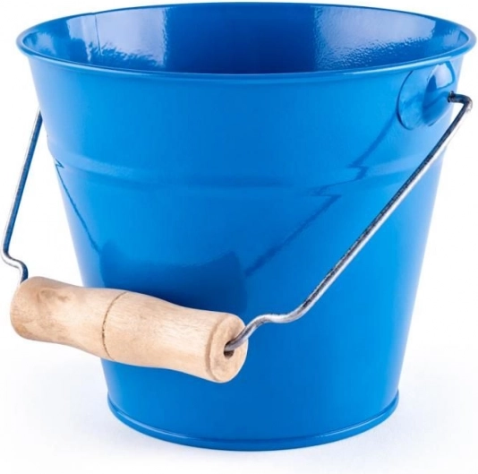 Woody găleată de grădină albastră din metal