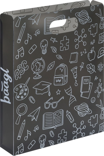 Mapă din plastic Baagl pentru caiete școlare, gri