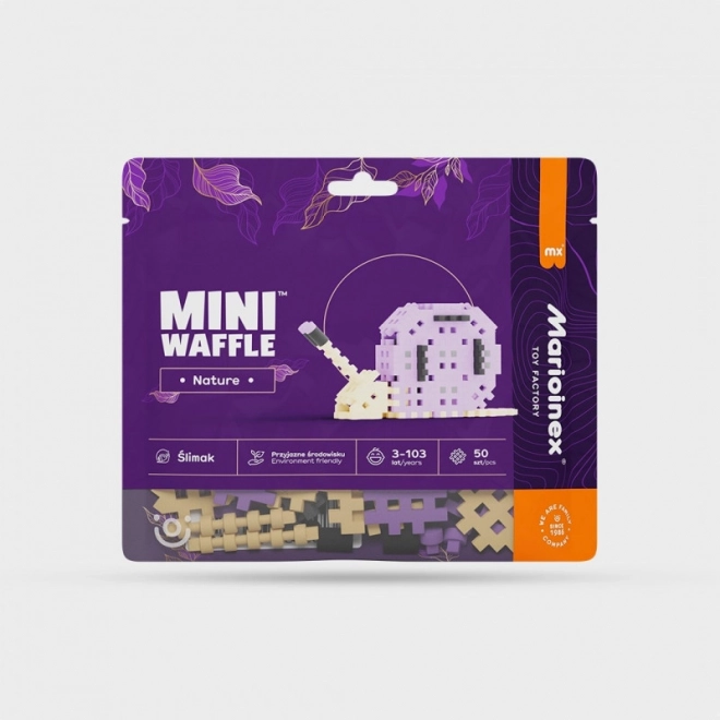 Mini waffle Natură blocuri - Melc 50 de piese