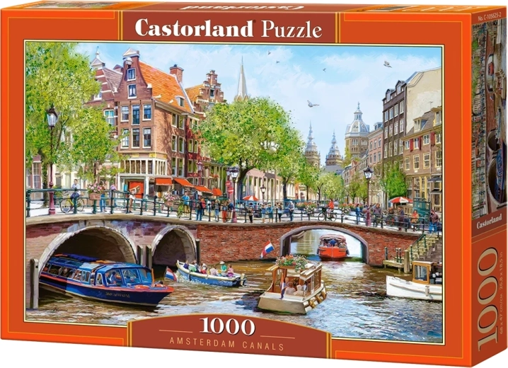 Puzzle Castorland Canalele din Amsterdam, 1000 de piese