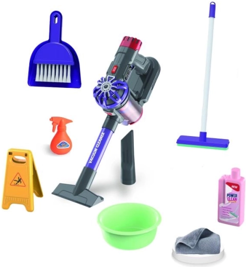 Set PLEJO de curățenie cu aspirator vertical pentru copii