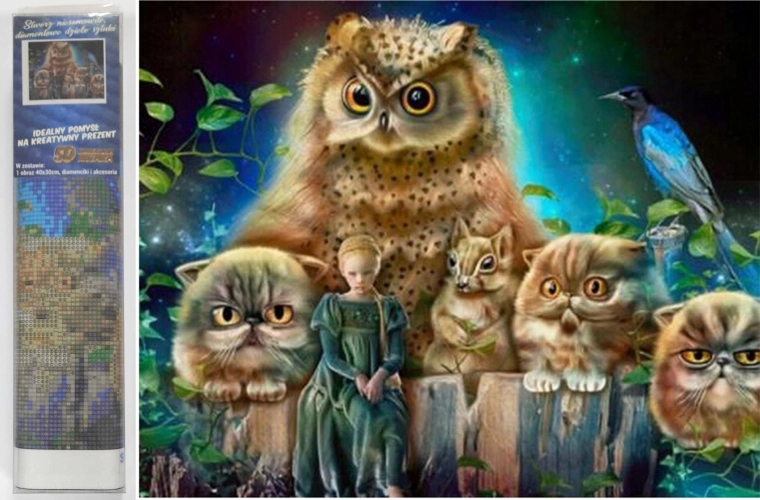 Pictură cu diamante Păzitorii pădurii 30x40 cm