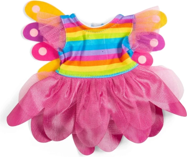 Bigjigs Toys rochie de zână curcubeu cu aripi pentru păpușă 34 cm