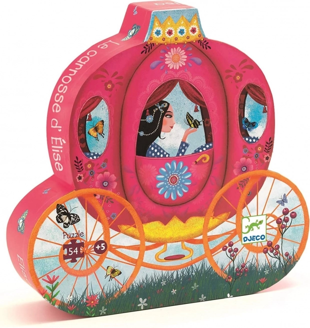 DJECO Puzzle Elisa în căruță 54 piese