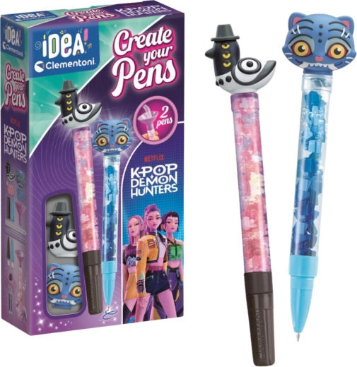 Clementoni Idea Art mini fabrică de pixuri K-pop Demon Hunters Derpy și Sussie