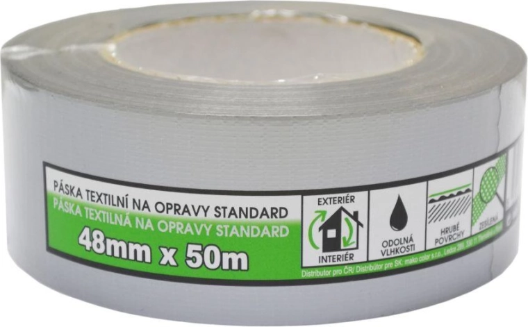 Bandă adezivă universală argintie 48 mm × 50 m