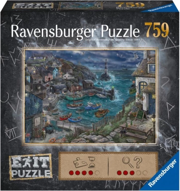 Puzzle de evadare RAVENSBURGER – sat pescăresc, 759 de piese