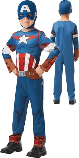 Costum pentru copii Marvel Avengers Căpitanul America cu mască, 110–116 cm