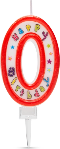 Lumânare pentru tort, cifra 0