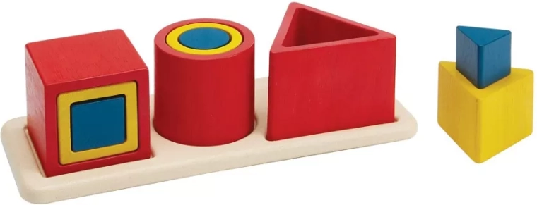 Forme geometrice – jucărie de potrivire din lemn PlanToys