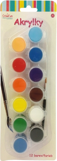 CreaFun vopsele acrilice – set de 12 culori