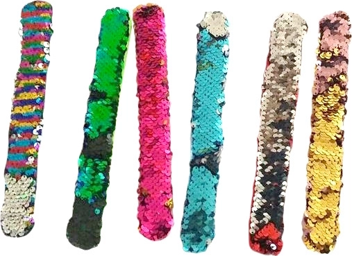 Brățară plușată cu paiete cu auto-înfașurare Lolli Popz 22 × 3 cm - 1 bucată