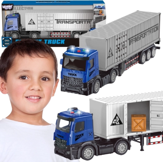 Camion Woopie cu semiremorcă și container, lumini și sunete