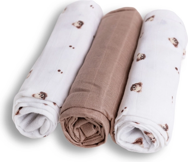 Scutece din bambus Babymatex ursuleț 70 × 70 cm (3 buc.)
