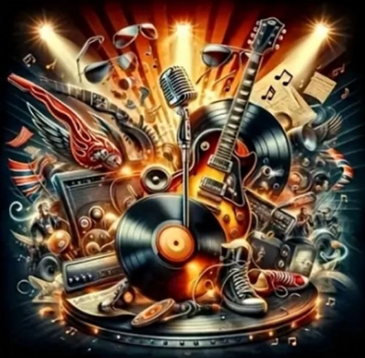 Pictură cu diamante Inspirație muzicală 30 × 40 cm