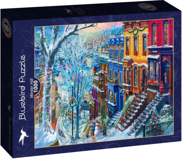 Puzzle Bluebird Stradă înzăpezită 1000 de piese