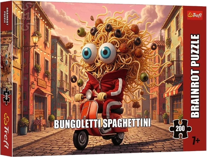 Puzzle Trefl BrainRots „bungoletti spaghettini” 200 de piese
