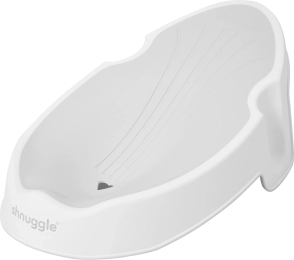 Șezlong de baie Shnuggle white/grey