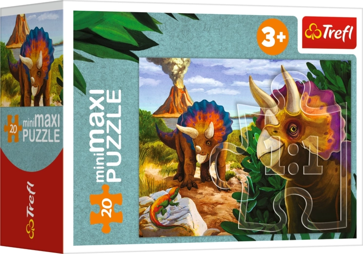 Puzzle miniMAXI 20 piese - Descoperă lumea dinozaurilor
