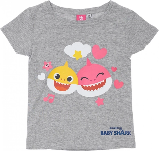 Tricou pentru copii Baby Shark gri