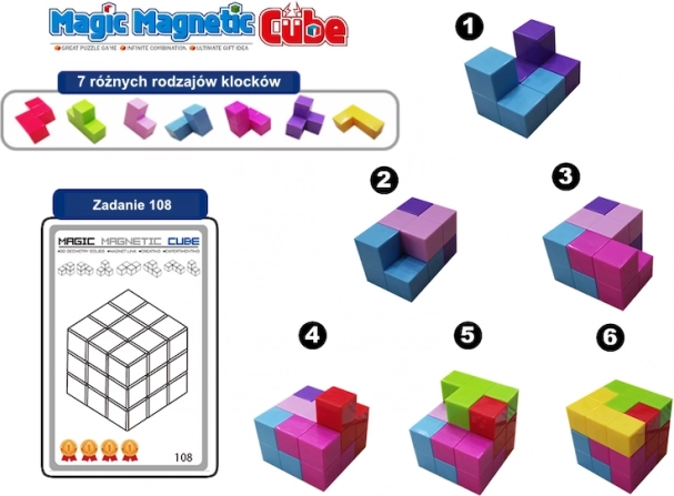 Cuburi magnetice magic magnetic cubes 28 buc