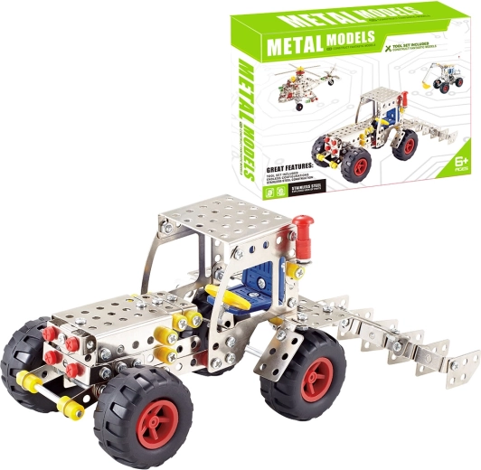 Set de construcție metalic tractor 226 piese