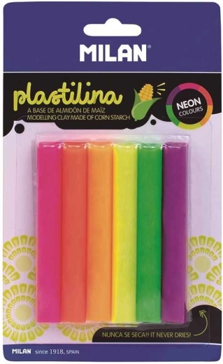 Plastilină neon 6 buc.