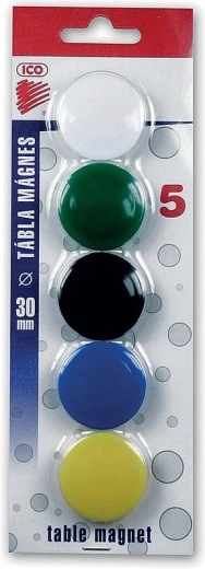 Magnete 30 mm, 5 buc – mix de culori
