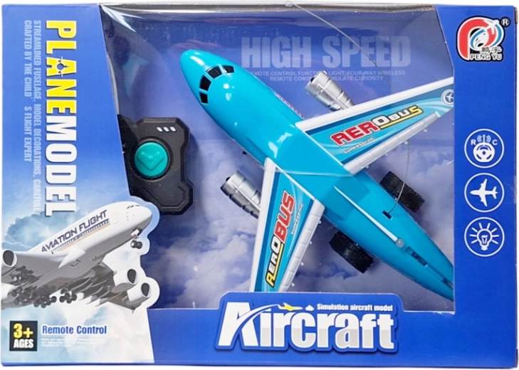 Avion pentru copii cu telecomandă și efecte luminoase