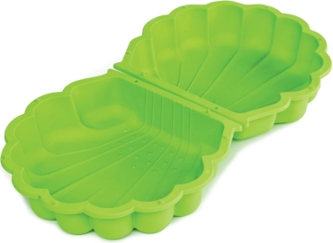 Cutie de nisip scoică cu capac verde