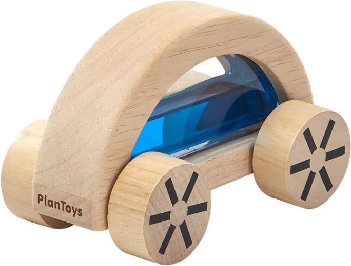 PlanToys mașinuță din lemn cu apă albastră - 1 bucată
