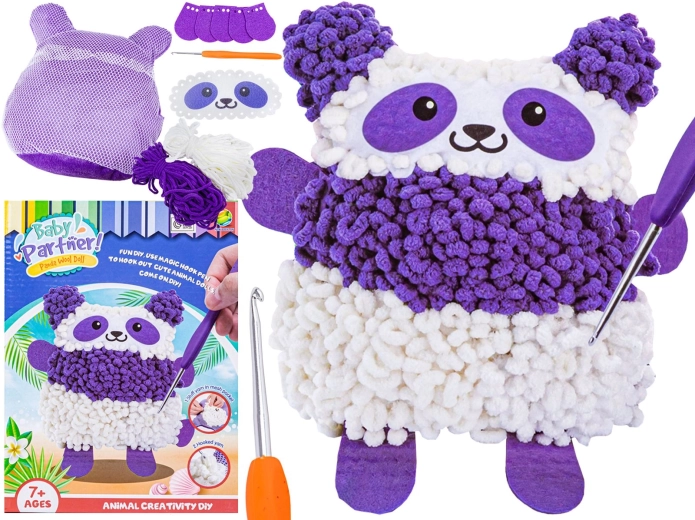 Set creativ DIY pentru realizarea unei panda de pluș - 1 bucată