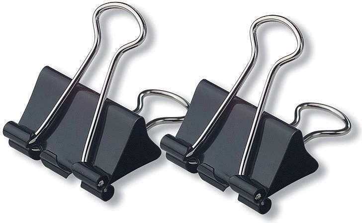 Clipsuri binder CONCORDE 15 mm, negre, 12 buc.