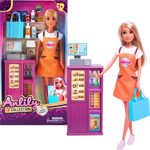 Păpușă cu stand de înghețată