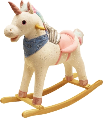 Unicorn balansoar cu efecte curcubeu 74 × 33 × 65 cm