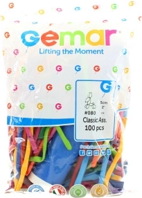 Baloane de modelat Gemar cu pompă - 100 buc