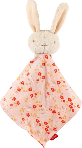 Prima jucărie de alint tip comforter iepuraș roz 32 cm Sigikid