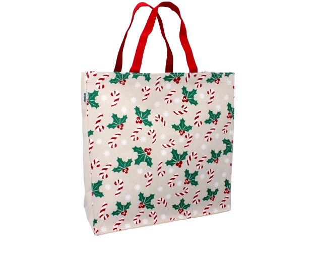 Geantă de Crăciun din bumbac cu ilice 35 × 35 × 10 cm