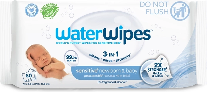 Șervețele umede WATERWIPES Newborn & Baby 3în1 60 buc