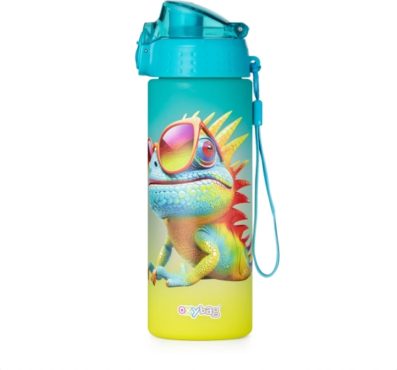Sticlă de băut OXY Click 600 ml crazy animals chameleon