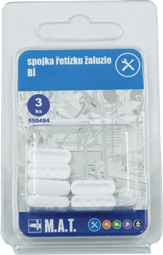 Conector lanț pentru jaluzele, alb (3 buc.)