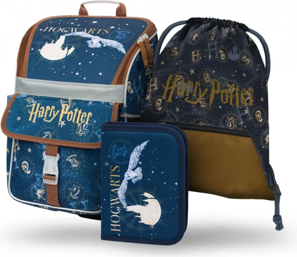 Set școlar Harry Potter Hogwarts: ghiozdan, penar, sac