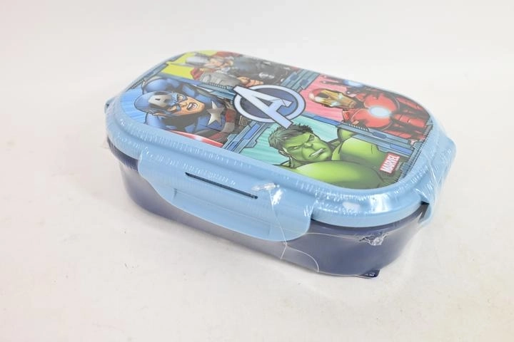 Cutie de gustări pentru copii Avengers 3 în 1 cu tacâm