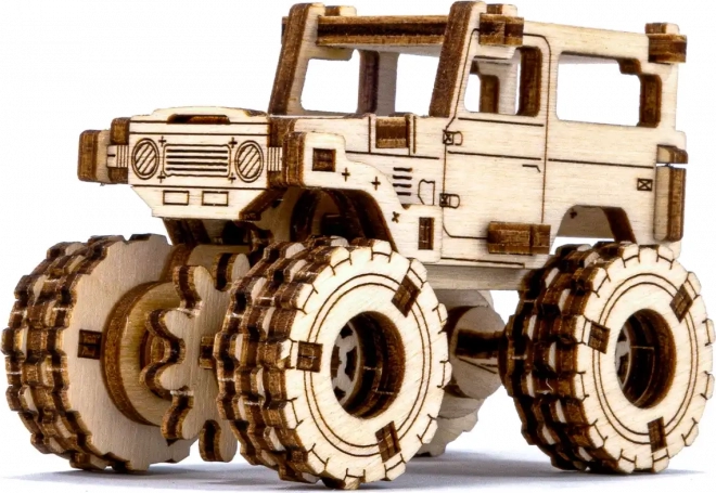 Puzzle 3D din lemn – model monster truck inspirat de TOYOTA FJ40
